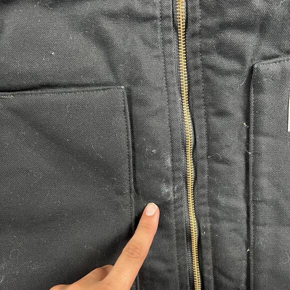 Carhartt Vest Mens XL Black Quilt Lined Grunge Full Zip Outdoor Workwear - Picture 3 of 10